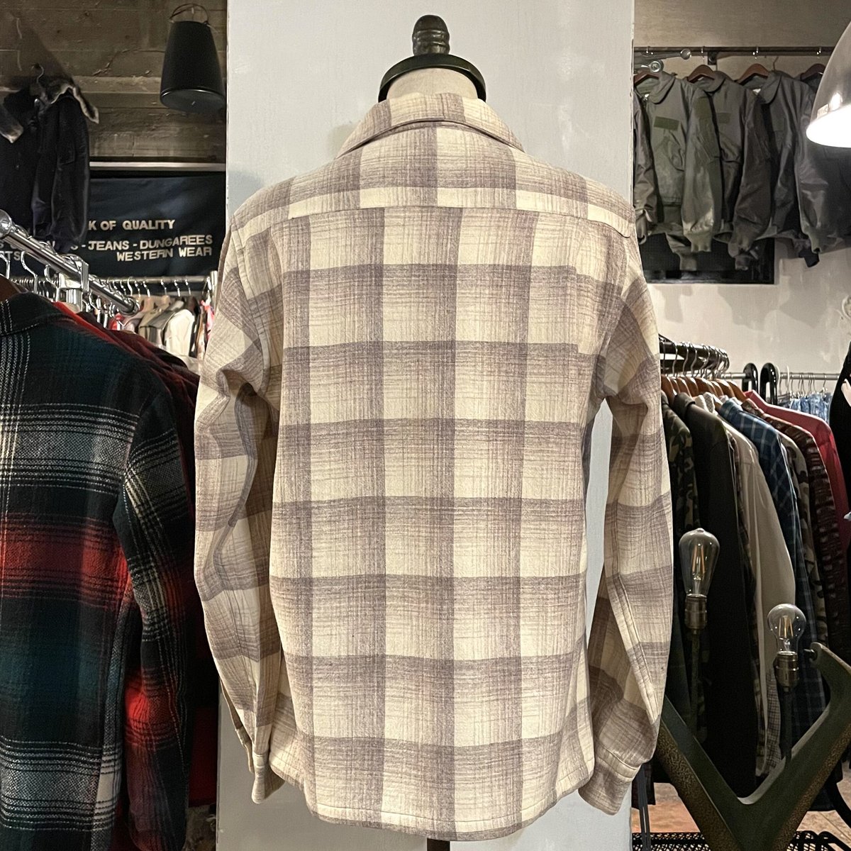 50s Woolrich Vintage Wool Shirt オープンカラーシャツ ウールシ