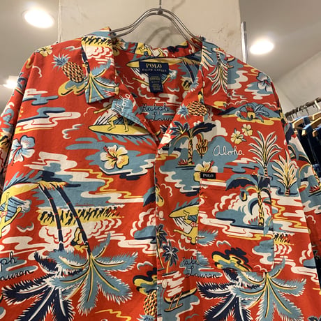 POLO RALPH LAUREN　S/Sアロハシャツ　ラルフローレン　オープンカラーシャツ　(S3713)
