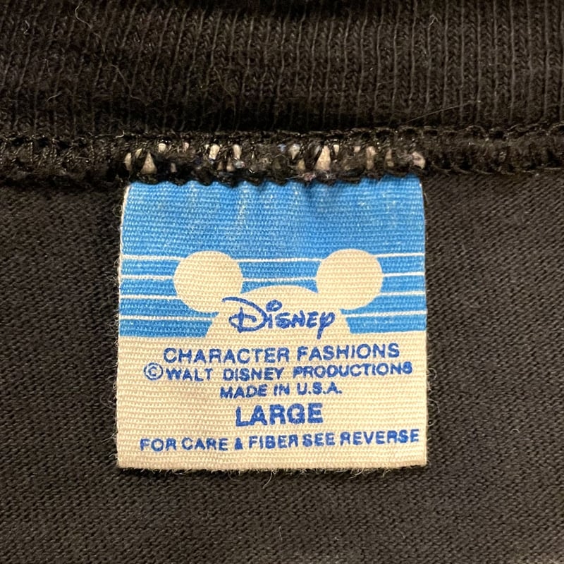 80s Disney ミッキーT ブラック USA製 ディズニー (S2590) | DUFF
