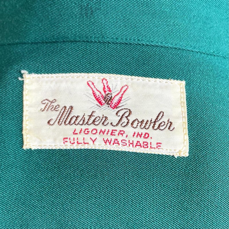 ウェア・シャツ 50s The Master Bowler bowling shirt The Master Bowler ヴィンテージボウリングシャツ チェーン