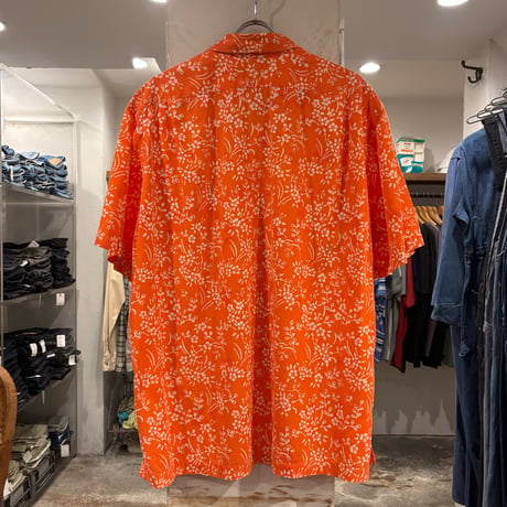 Polo by Ralph Lauren　CLAYTON　S/Sオープンカラーシャツ　ラルフローレン　Size XL　半袖ハワイアンシャツ　オレンジ系　(S4594)