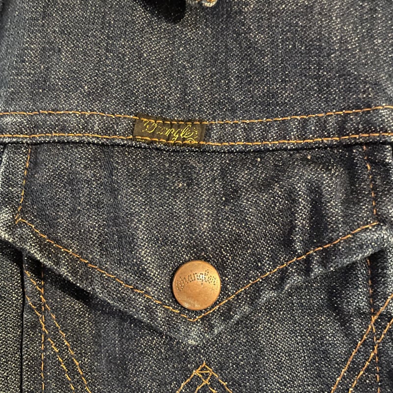 80s Wrangler デニムジャケット ブランケットライナー 襟コーデュロイ