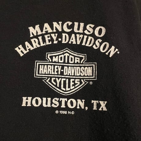 90s　HARLEY-DAVIDSON　S/S Tシャツ　ハーレーT　USA製　Size XL　H.O.G　©1998年　ミントコンディション　(S4912)