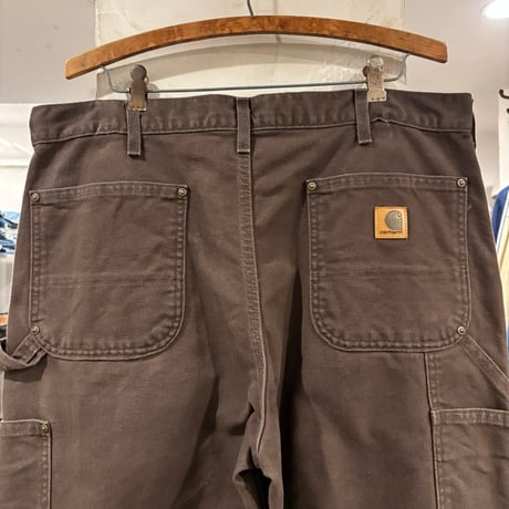 Carhartt　Double Knee Pants　36×30　ダック地　ペインターパンツ　ダブルニー　ワークパンツ　カーハート　ダークブラウン　(S5649)