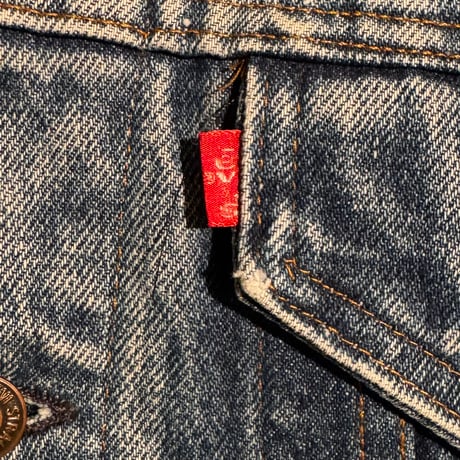 70s〜　Levi’s 71205-0217　デニムジャケット　USA製　Size 44　ロング丈　2ポケ　リーバイス　(S4916)
