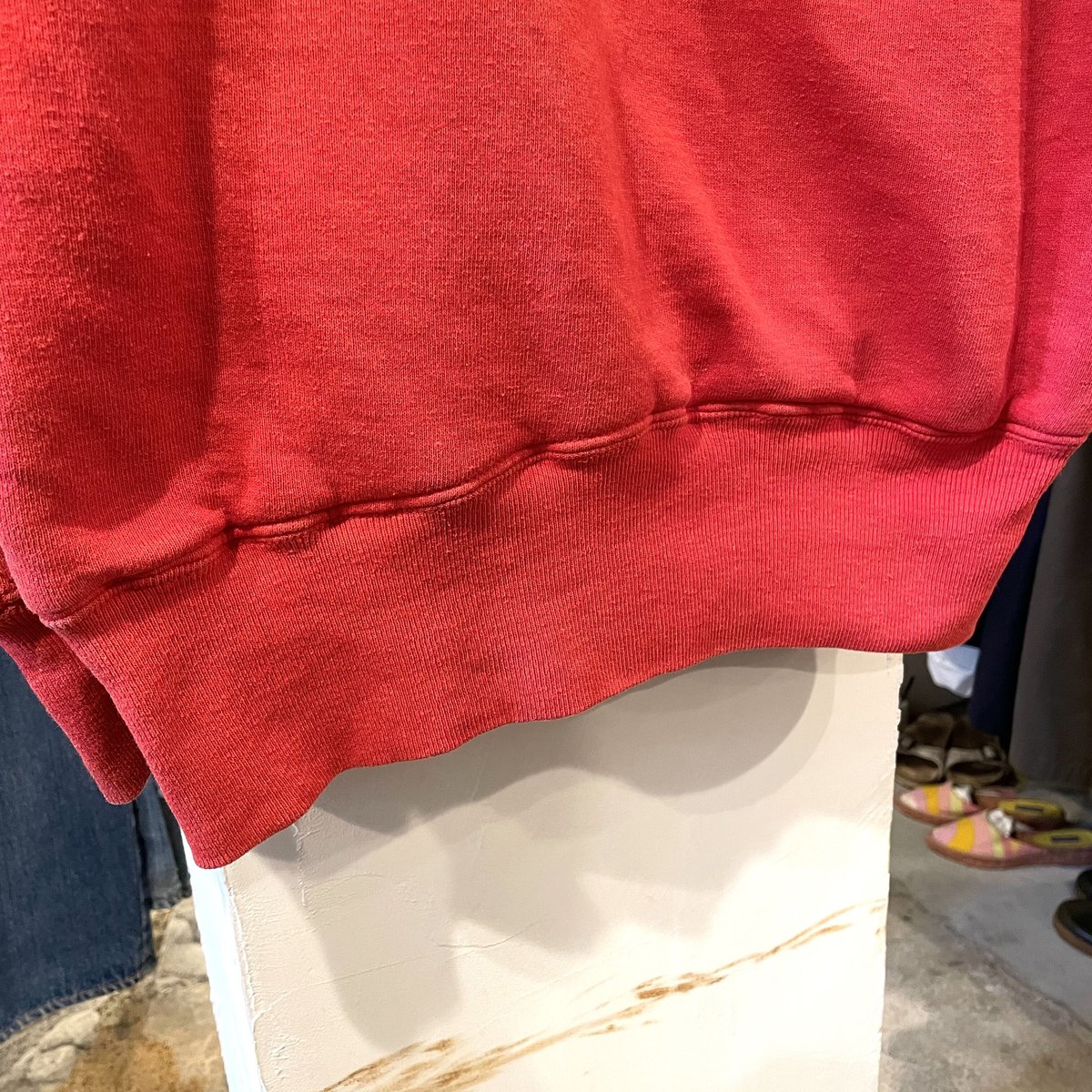 ヴィンテージサンフェード赤フーディ50s 値下げ交渉あり 50's UNKNOWN スウェットパーカー サンフェード レッド セット