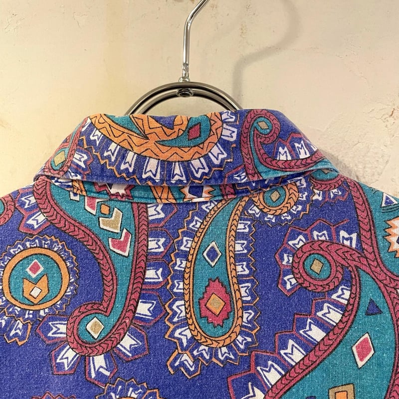 Wrangler ショートスリーブボタンダウンシャツ ペイズリー柄