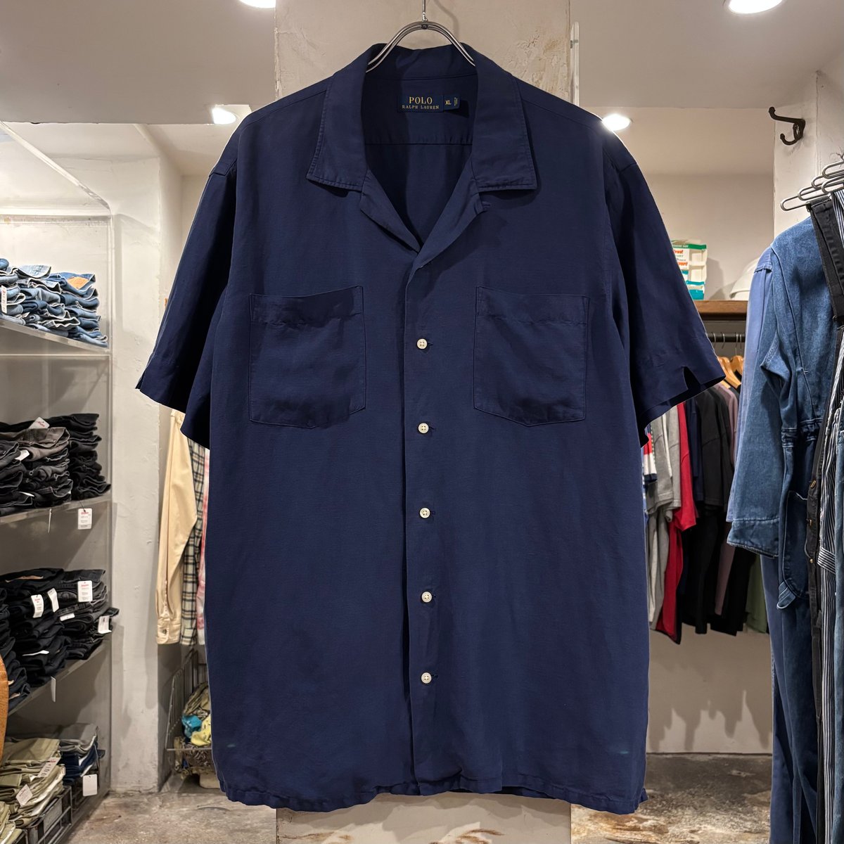 POLO RALPH LAUREN S/S オープンカラーシャツ ラルフローレン Size X