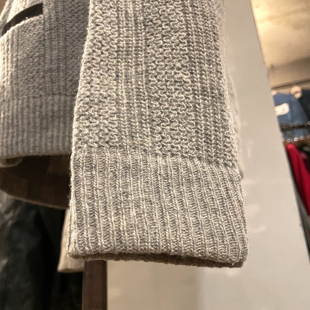 70s PURITAN ウール × アクリル カーディガン USA製 グレー SPORTSWE