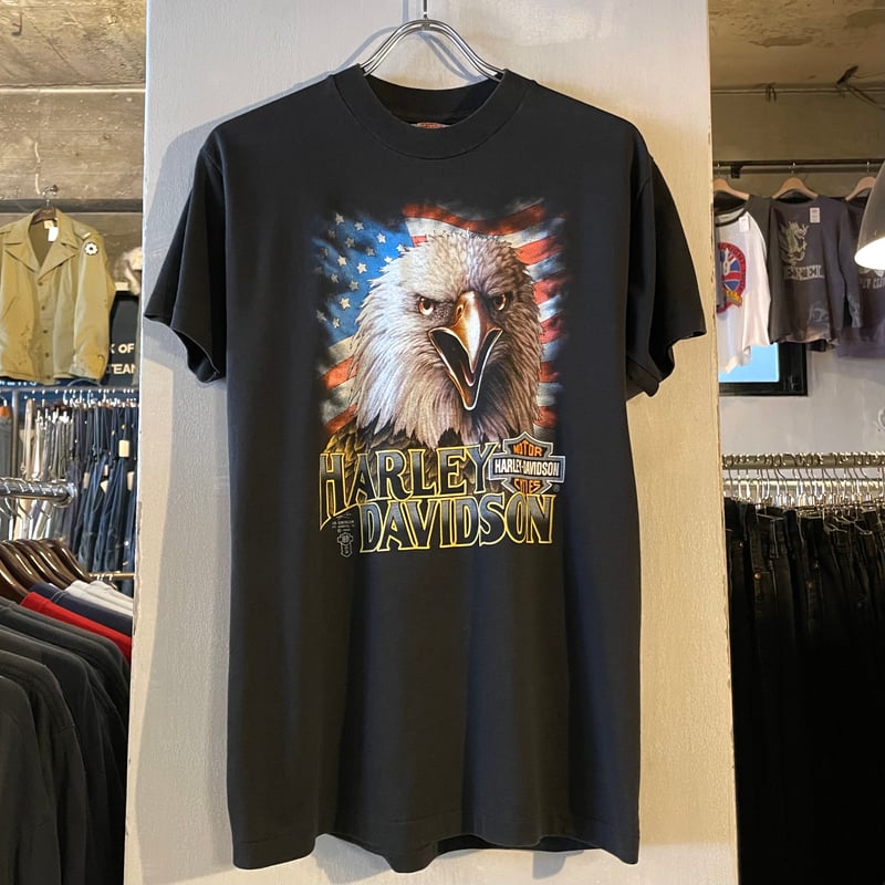 90s 3D EMBLEM HARLEY-DAVIDSON S/S Tシャツ ハーレーT US