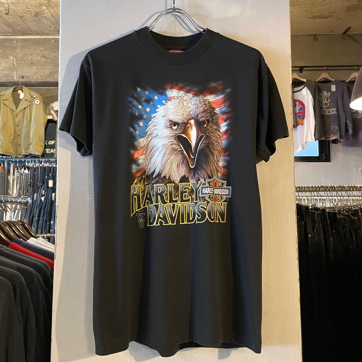 90s 3D EMBLEM HARLEY-DAVIDSON S/S Tシャツ ハーレーT US