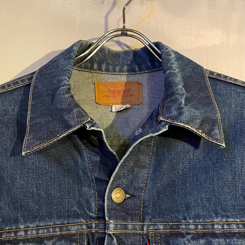 ◎70s LEVI'S 70505 denim jacket bige 4th旧古着デニムジャケット - G