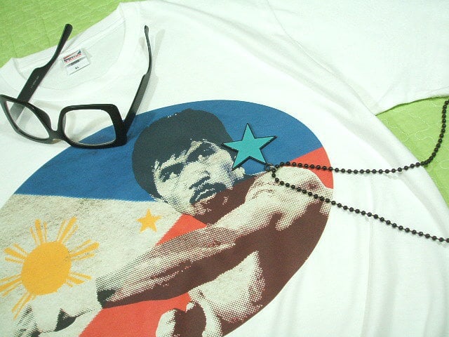 祖国を背負い☆パックマン！】マニーパッキャオTシャツボクシング