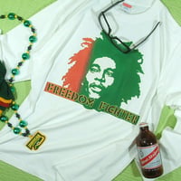 【自由の闘士！ラスタBOB長袖だぁぁ～】ボブ長袖Ｔシャツボブ・マーリー長袖Ｔシャツ【サイズ：S、XM(大きめM)、L、XL 】【５０００円以上で】送料無料　Ｔシャツ　メンズ　長袖　プリントＴシャツ　ボ
