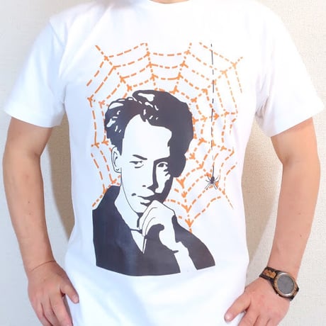 【たまにはどっぷり芥川！？】芥川龍之介VネックＴシャツ日本文豪作家☆芥川龍之介Ｔシャツ【サイズ：S 、M 、L 、XL 】【５０００円以上で】送料無料　Ｔシャツ　メンズ　半袖　日本文学　文豪　作家　小