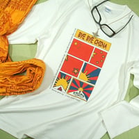 【バイ バイ ・チャイナ★長袖ッ！フリーチベットTシャツ】フリーチベット★反体制長袖Tシャツ【サイズ：S 、XM（大きめM）、L 、XL 】【５０００円以上で】送料無料　Ｔシャツ　メンズ　長袖　ロンＴ