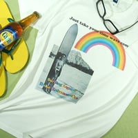 【大丈夫、君の波が来る！】デュークカハナモクTシャツデューク・カハナモクＴシャツ【サイズ：S 、M 、L 、XL 】【５０００円以上で】送料無料　Ｔシャツ　メンズ　大きいサイズ　半袖　メッセージ　名言