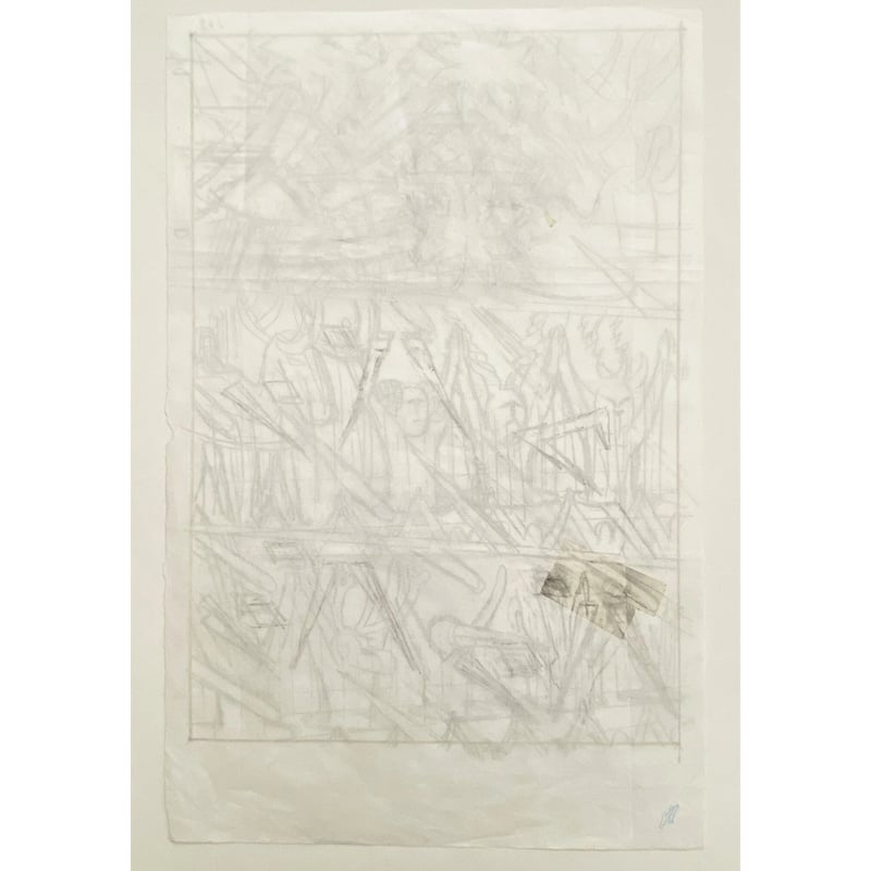 横山裕一　額装原画⑧　yuichi yokoyama 横山裕一『アイスランド』未使用ペン入れ原画 Yuichi Yokoyama
