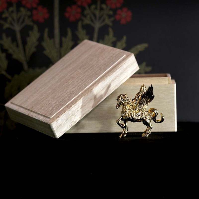 Manon 1984 Gold Plated & Crystalペガサス 受注生産〉シルバー ゴールドコーティング Golden Pegasus