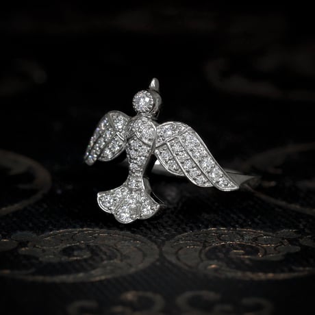 La paix Ring K18・PT  ダイヤモンド