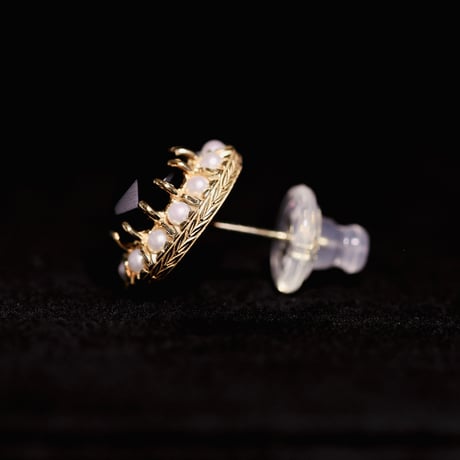 Grand Mélisande earring K18YGブラックオニキス