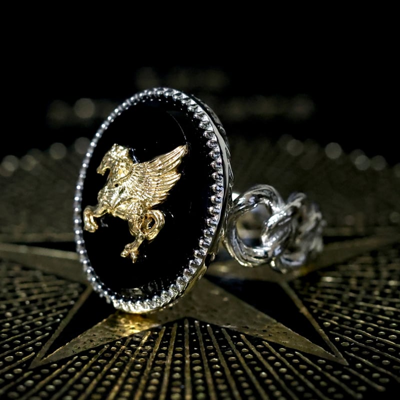 Chaîne Pégase K18YG+PT ブラックオニキス | Mayuranoir