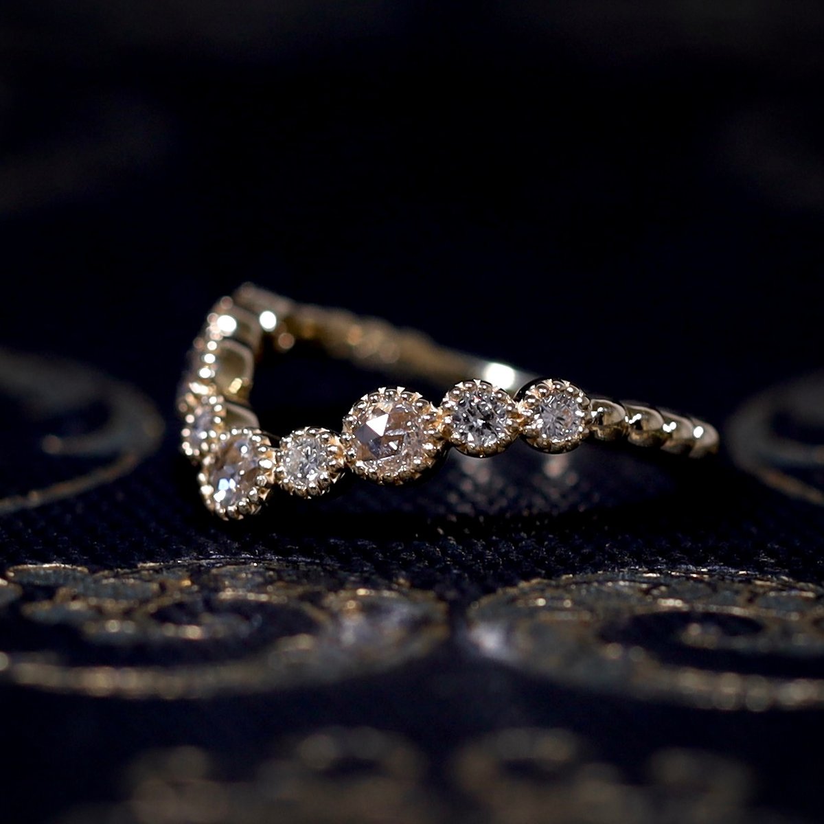 Roméo K18YG ローズカットダイヤモンド | Mayuranoir