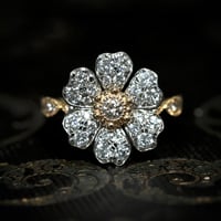 Diamant Églantine 花びらPT/中心・アームK18YG  ダイヤモンド