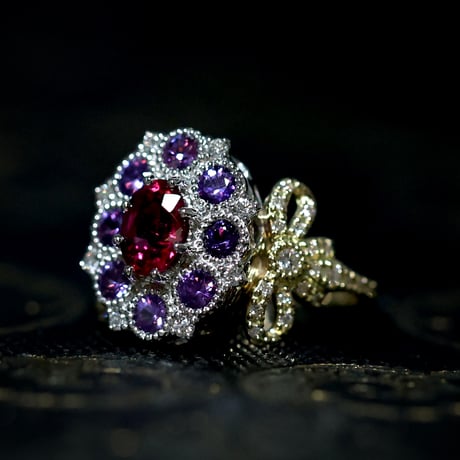 〈Special Collection〉Loulou Antoinette  K18YG＋PT ルベライト・パープルサファイア