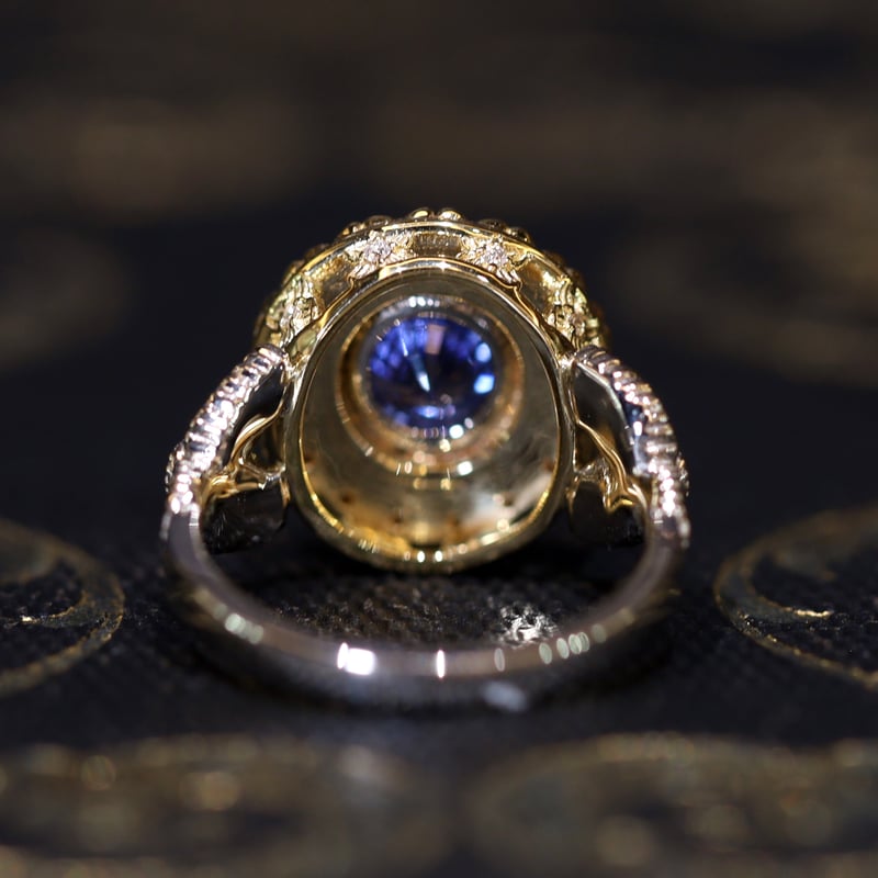 2様 オーシャンブルーアパタイト リング 21号 K18YG ブルートパーズ