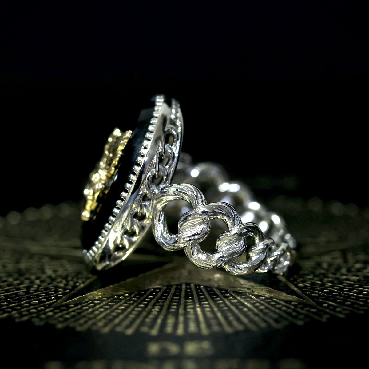 Chaîne Pégase K18YG+PT ブラックオニキス | Mayuranoir