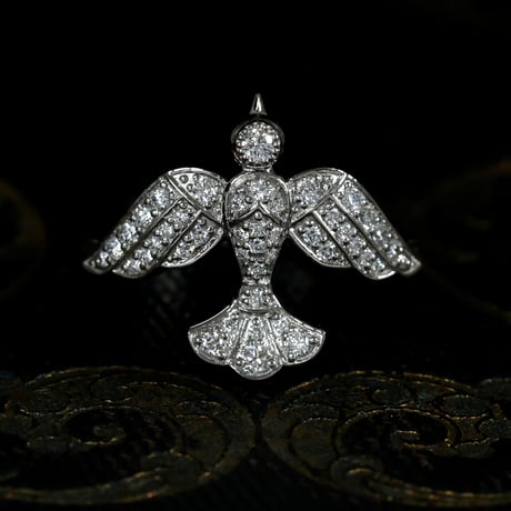 La paix Ring K18・PT  ダイヤモンド
