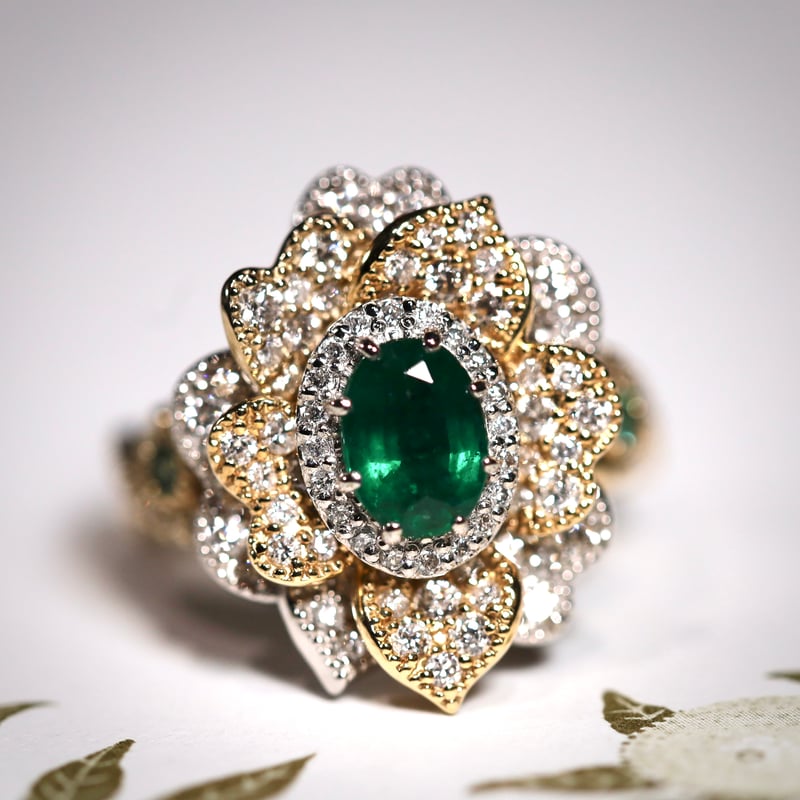 milamore ミラモアジュエリーネックレスダイヤモンド&エメラルド