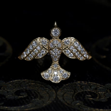 La paix Ring K18・PT  ダイヤモンド