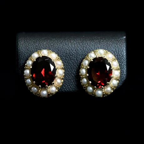 Grand Mélisande earring K18YG ガーネット