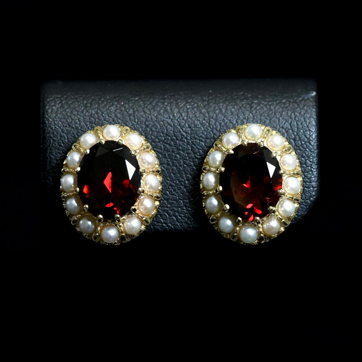 Grand Mélisande earring K18YG ガーネット | Mayuranoir