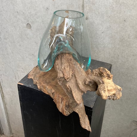 driftwood ×glass （流木とガラスベース）