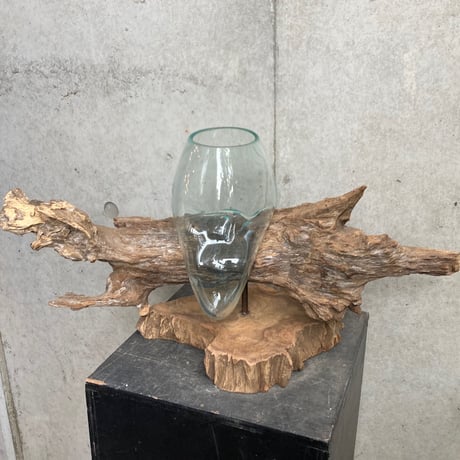 driftwood ×glass （流木とガラスベース）