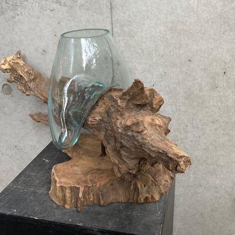 driftwood ×glass （流木とガラスベース）