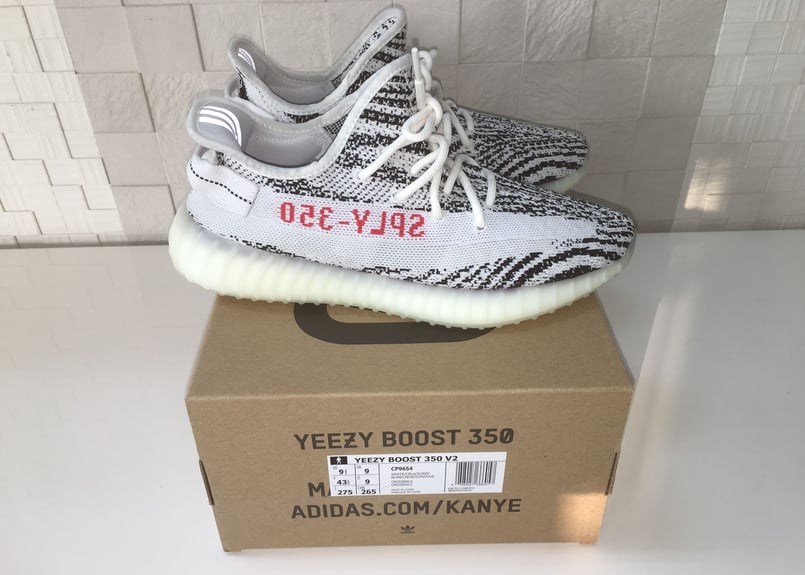 ADIDAS YEEZY BOOST 350 V2 ZEBRA 26.5