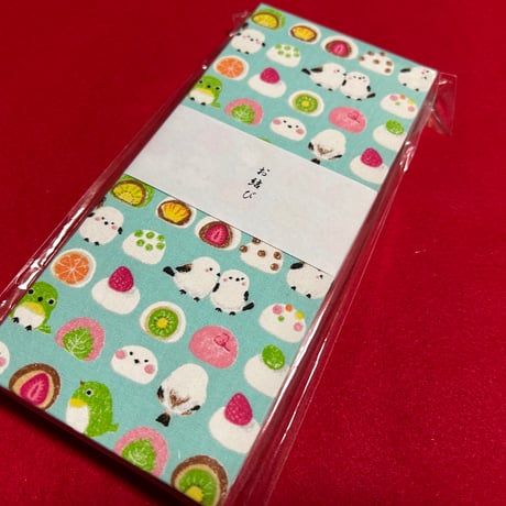 お結び帳　縦18×横8センチ　24 山   きなり和紙またはブルー和紙