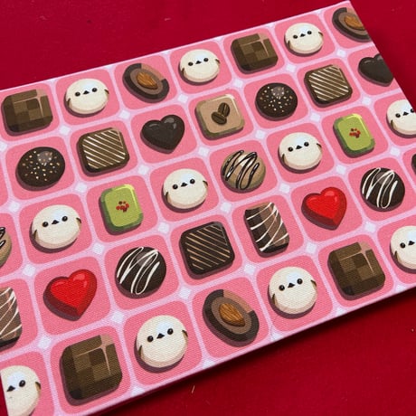 【🔴予約販売🔴】B5見開き御朱印帳  シマエナガいちごチョコレート🍫🍓　24山きなり和紙 neneバンド付き