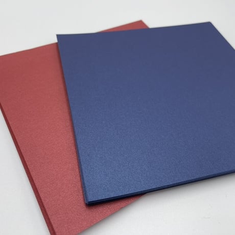 赤×ネイビー紙　通常サイズ【縦18×12センチ】　36 山　バンド付き