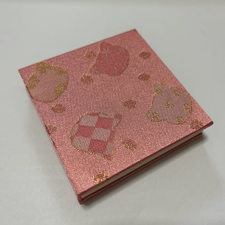 キューブ【8×8ｾﾝﾁ】段織　きなり和紙24山　バンド付き