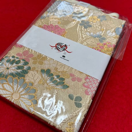 黄菊💛和紙の御朱印帳　30山　neneバンド付き