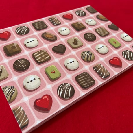 【🔴予約販売🔴】B5見開き御朱印帳  シマエナガさんいちごチョコレート🍓🍫　24山　きなり和紙 nene バンド付き