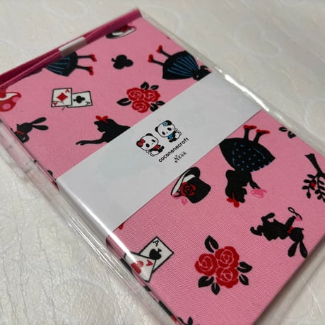 通常御朱印帳　18× 12㍉　ピンク和紙　24山　バンド付き