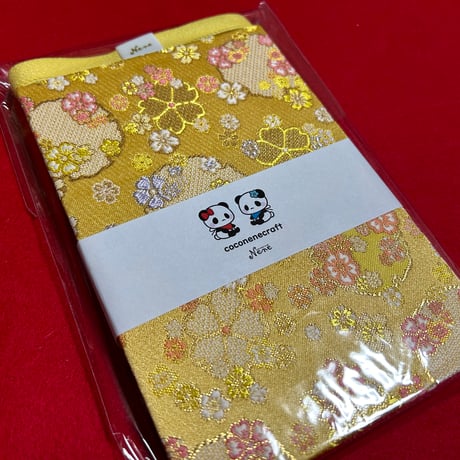 黄菊和紙の御朱印帳　30山　neneバンド付き