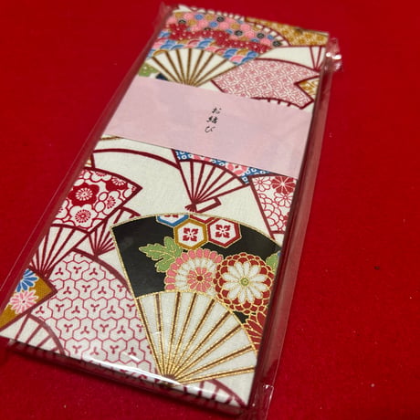 お結び帳　縦18×横8センチ　24 山  ピンク和紙