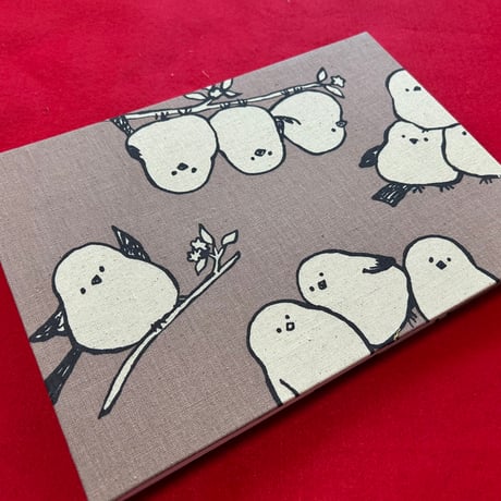 【🔴予約販売🔴】B5見開き御朱印帳  シマエナガちゃん🌸  24山　きなり和紙 neneバンド付き